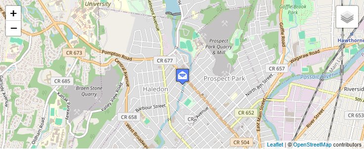 Map of ZIP Code 07538 in Haledon, NJ — click to open interactive map