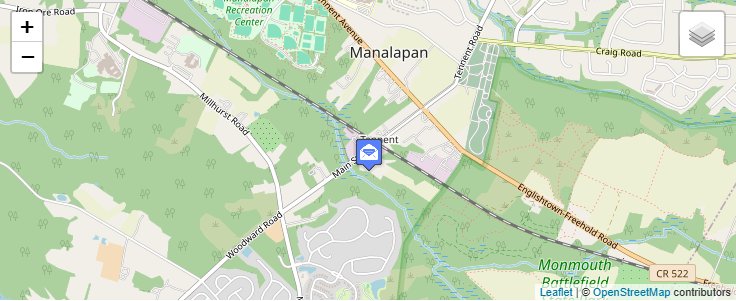 Map of ZIP Code 07763 in Tennent, NJ — click to open interactive map