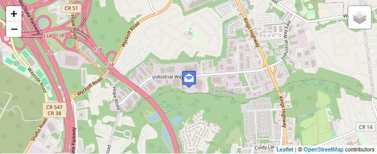 Map of ZIP Code 07799 in Eatontown, NJ — click to open interactive map
