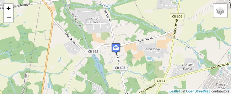 Map of ZIP Code 08025 in Ewan, NJ — click to open interactive map