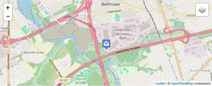 Map of ZIP Code 08099 in Bellmawr, NJ — click to open interactive map