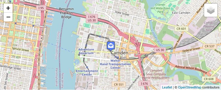 Map of ZIP Code 08101 in Camden, NJ — click to open interactive map