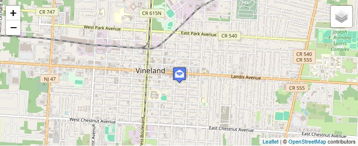 Map of ZIP Code 08362 in Vineland, NJ — click to open interactive map