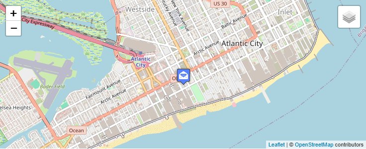 Map of ZIP Code 08404 in Atlantic City, NJ — click to open interactive map