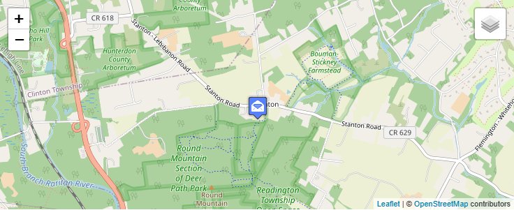 Map of ZIP Code 08885 in Stanton, NJ — click to open interactive map