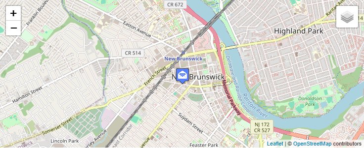 Map of ZIP Code 08903 in New Brunswick, NJ — click to open interactive map
