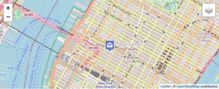 Map of ZIP Code 10108 in New York, NY — click to open interactive map