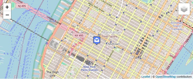 Map of ZIP Code 10129 in New York, NY — click to open interactive map