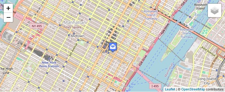 Map of ZIP Code 10164 in New York, NY — click to open interactive map
