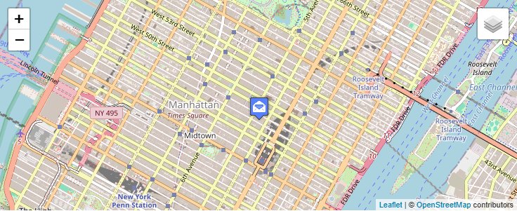 Map of ZIP Code 10185 in New York, NY — click to open interactive map