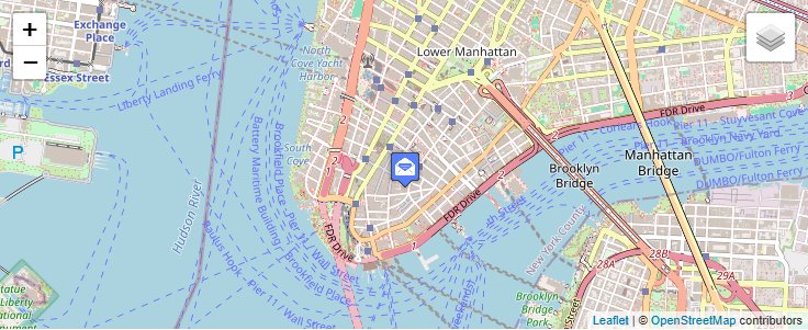 Map of ZIP Code 10260 in New York, NY — click to open interactive map