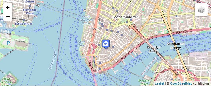 Map of ZIP Code 10286 in New York, NY — click to open interactive map