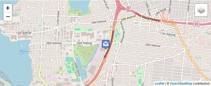 Map of ZIP Code 11351 in Flushing, NY — click to open interactive map