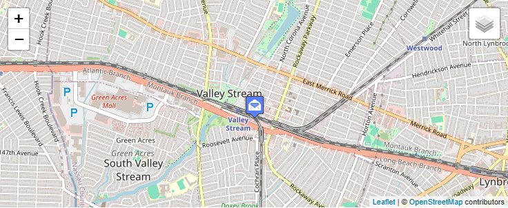 Map of ZIP Code 11582 in Valley Stream, NY — click to open interactive map