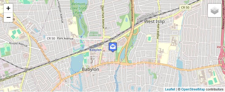 Map of ZIP Code 11707 in West Babylon, NY — click to open interactive map