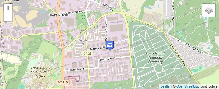 Map of ZIP Code 11775 in Melville, NY — click to open interactive map