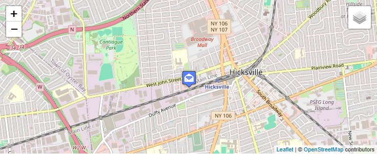 Map of ZIP Code 11802 in Hicksville, NY — click to open interactive map