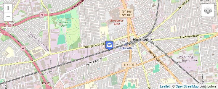 Map of ZIP Code 11805 in Hicksville, NY — click to open interactive map