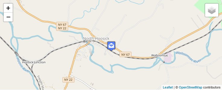 Map of ZIP Code 12133 in North Hoosick, NY — click to open interactive map