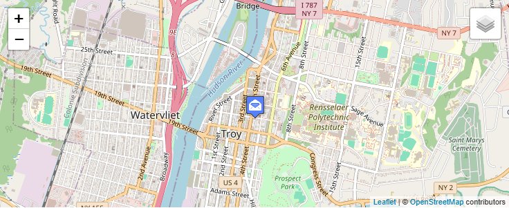 Map of ZIP Code 12181 in Troy, NY — click to open interactive map