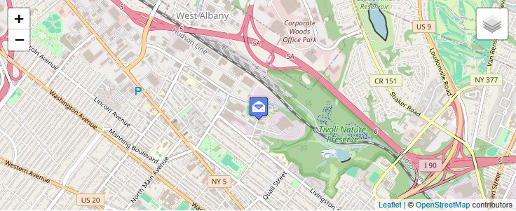 Map of ZIP Code 12260 in Albany, NY — click to open interactive map