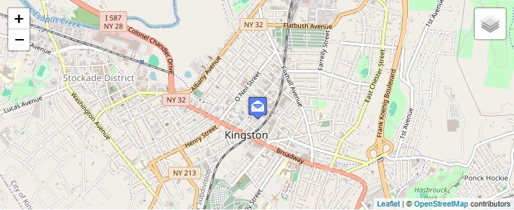 Map of ZIP Code 12402 in Kingston, NY — click to open interactive map
