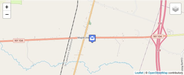 Map of ZIP Code 13107 in Maple View, NY — click to open interactive map