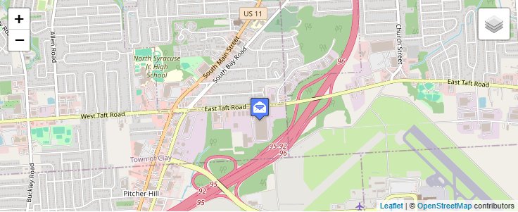 Map of ZIP Code 13250 in Syracuse, NY — click to open interactive map