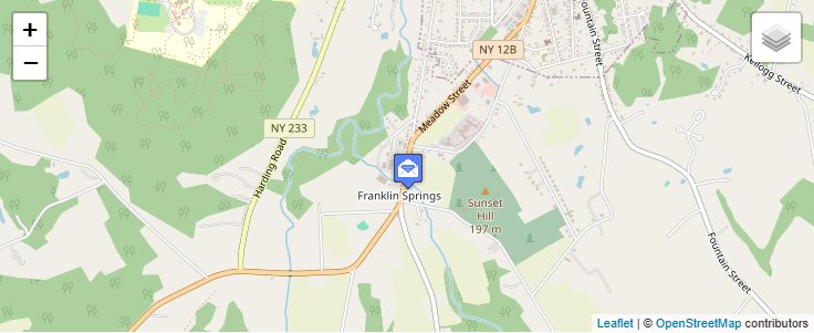 Map of ZIP Code 13341 in Franklin Springs, NY — click to open interactive map