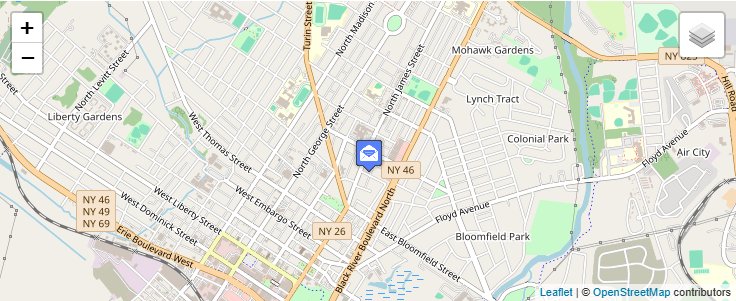 Map of ZIP Code 13442 in Rome, NY — click to open interactive map
