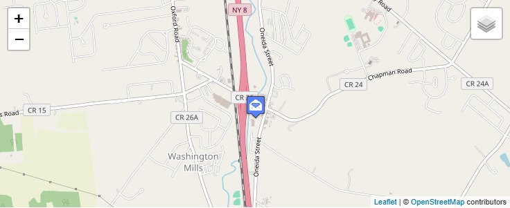 Map of ZIP Code 13479 in Washington Mills, NY — click to open interactive map