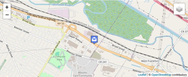 Map of ZIP Code 13504 in Utica, NY — click to open interactive map