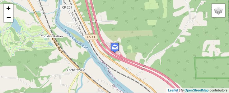 Map of ZIP Code 13749 in Corbettsville, NY — click to open interactive map