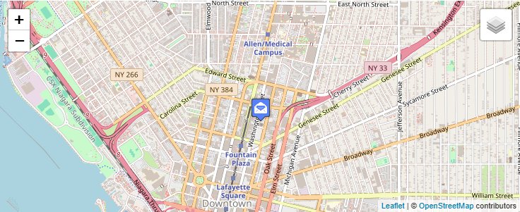 Map of ZIP Code 14205 in Buffalo, NY — click to open interactive map