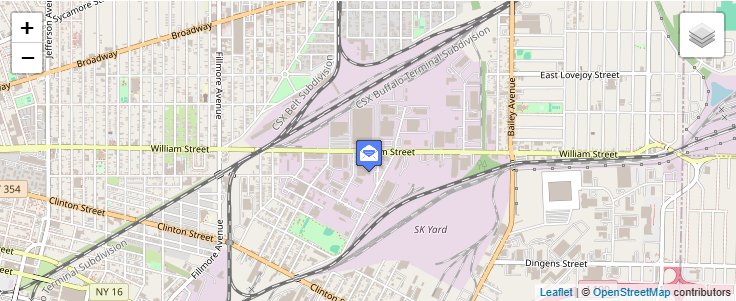 Map of ZIP Code 14240 in Buffalo, NY — click to open interactive map