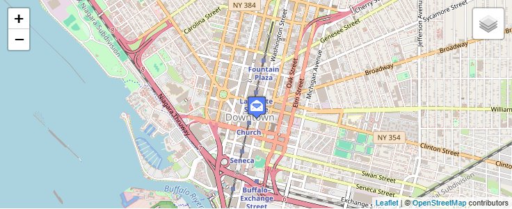 Map of ZIP Code 14264 in Buffalo, NY — click to open interactive map