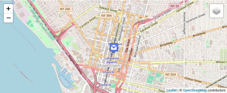 Map of ZIP Code 14267 in Buffalo, NY — click to open interactive map