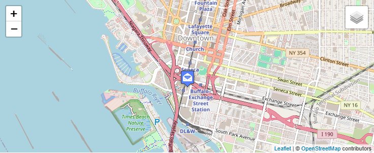 Map of ZIP Code 14270 in Buffalo, NY — click to open interactive map