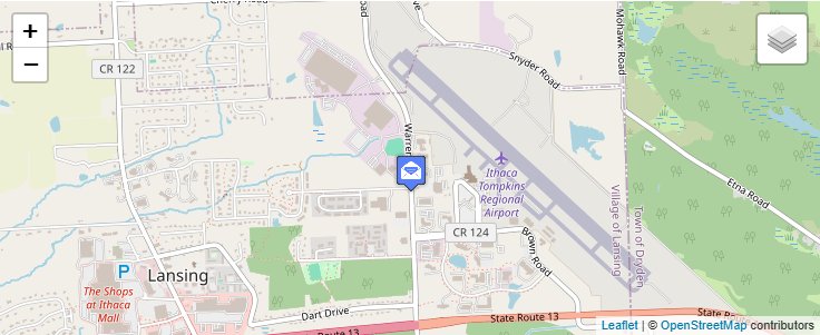 Map of ZIP Code 14851 in Ithaca, NY — click to open interactive map