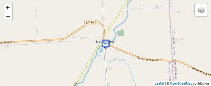 Map of ZIP Code 14863 in Mecklenburg, NY — click to open interactive map