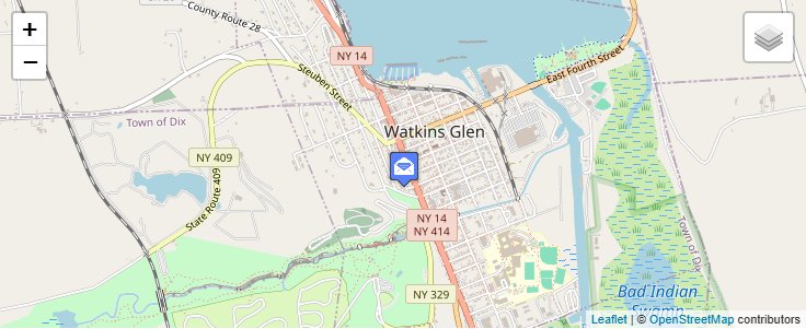 Map of ZIP Code 14876 in Reading Center, NY — click to open interactive map