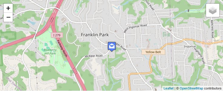 Map of ZIP Code 15127 in Ingomar, PA — click to open interactive map