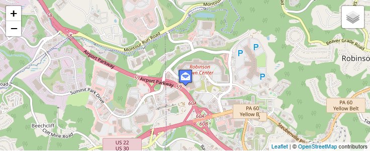 Map of ZIP Code 15244 in Pittsburgh, PA — click to open interactive map