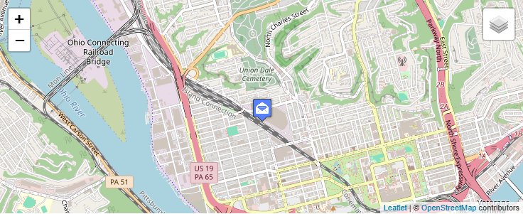 Map of ZIP Code 15251 in Pittsburgh, PA — click to open interactive map