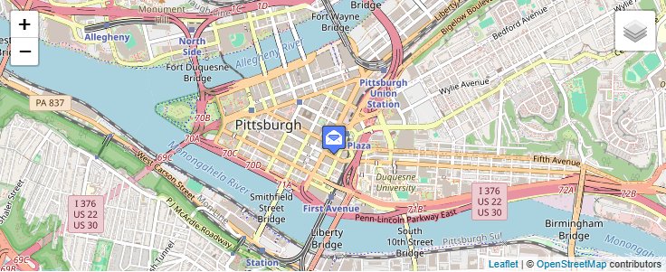 Map of ZIP Code 15252 in Pittsburgh, PA — click to open interactive map