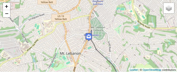 Map of ZIP Code 15270 in Pittsburgh, PA — click to open interactive map
