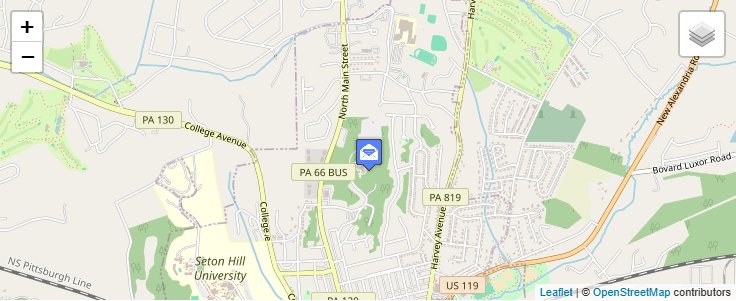 Map of ZIP Code 15606 in Greensburg, PA — click to open interactive map