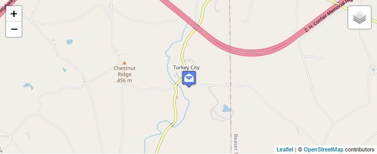 Map of ZIP Code 16058 in Turkey City, PA — click to open interactive map