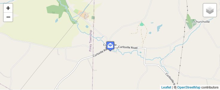 Map of ZIP Code 16221 in Curllsville, PA — click to open interactive map