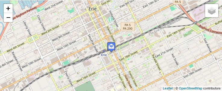 Map of ZIP Code 16512 in Erie, PA — click to open interactive map